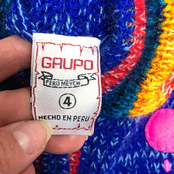 Handmade Embroidered Hoodie Sweater Size 4 - Picture 3 of 8